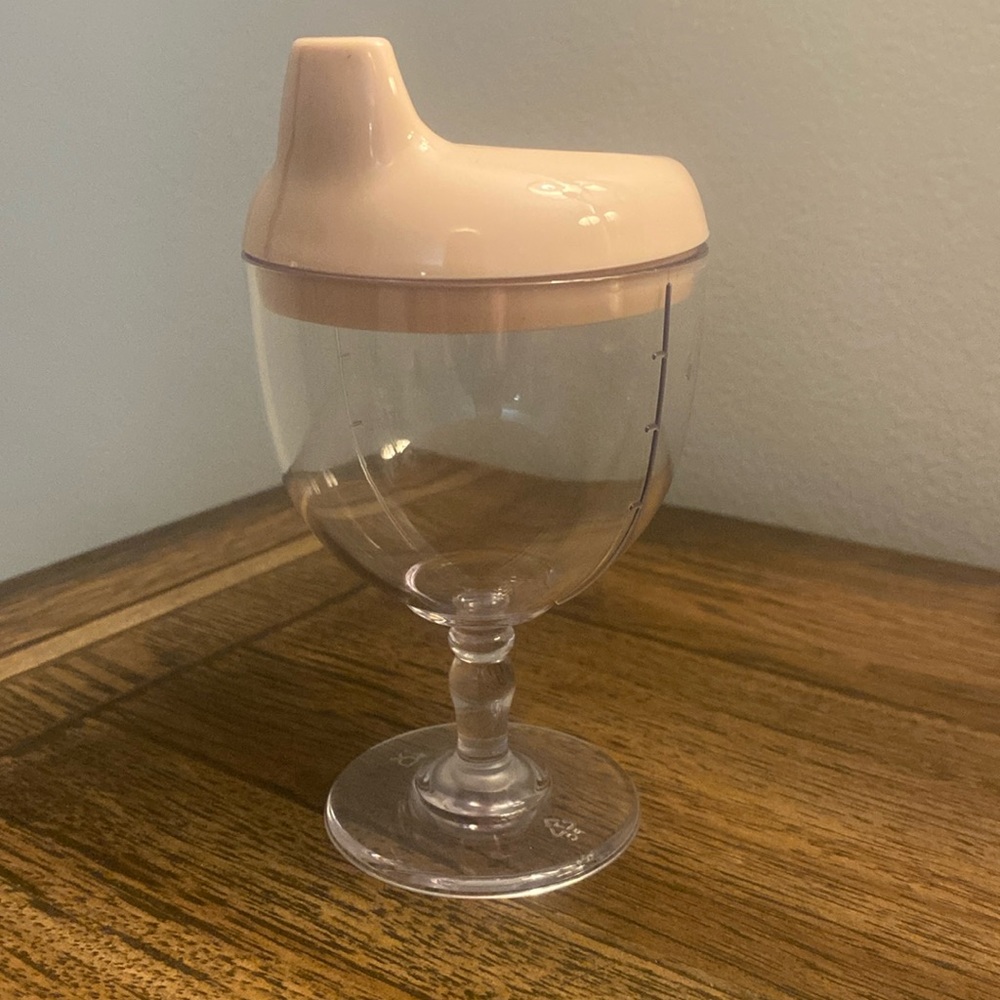 Wine Glass Sippy Cup New